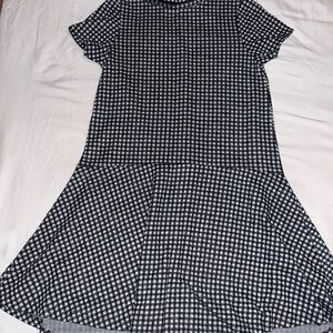 Elegant Black and White Checkered Dress